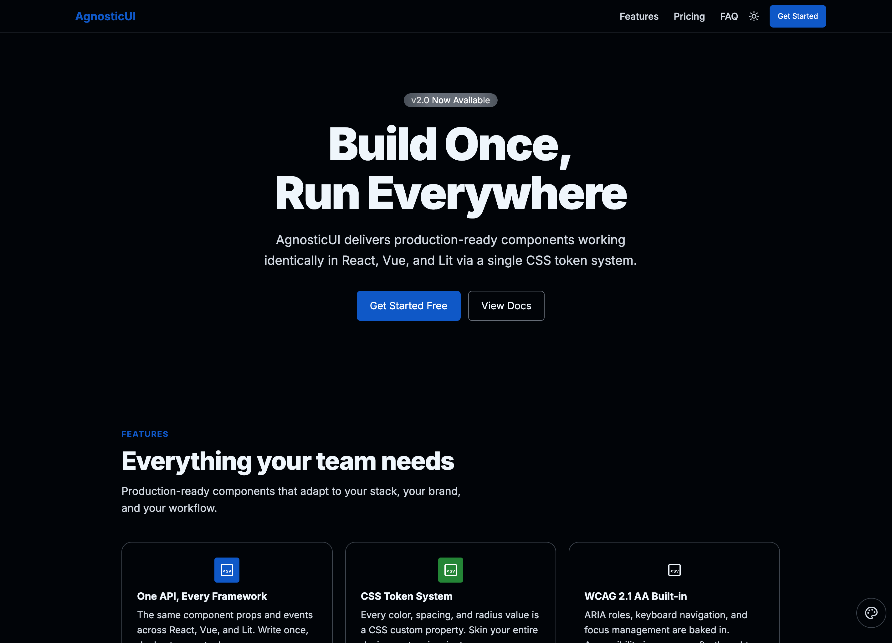 Desktop dark mode layout