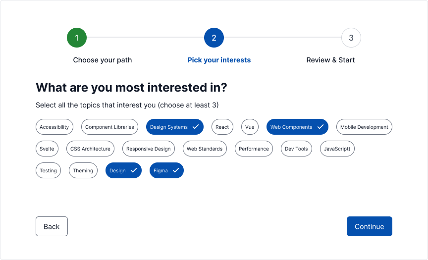 Desktop Step 2b - Select frequency